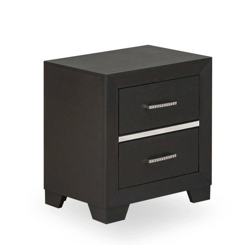 East West Furniture - Ensemble de chambre à coucher Denali Queen Size avec tête de lit rembourrée (Option de pièces)