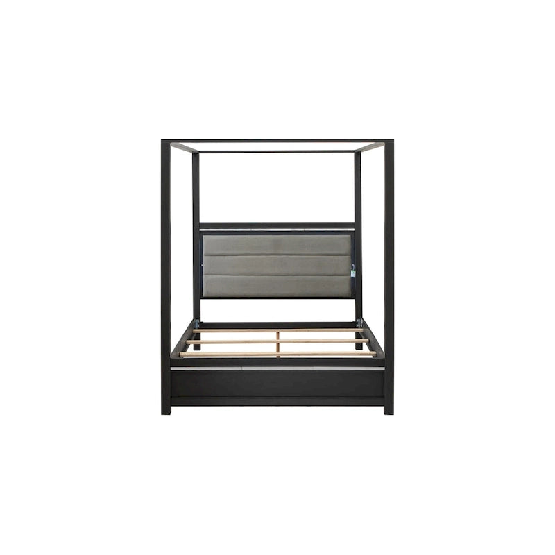 East West Furniture - Ensemble de chambre à coucher Denali Queen Size avec tête de lit rembourrée (Option de pièces)