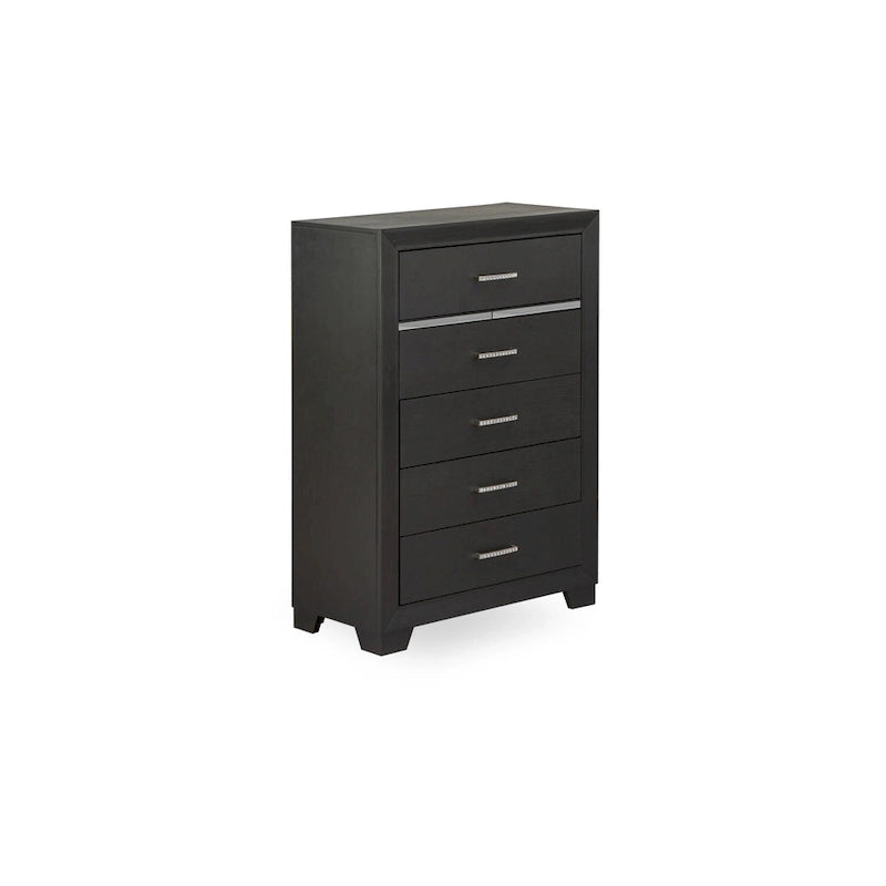 East West Furniture - Ensemble de chambre à coucher Denali Queen Size avec tête de lit rembourrée (Option de pièces)