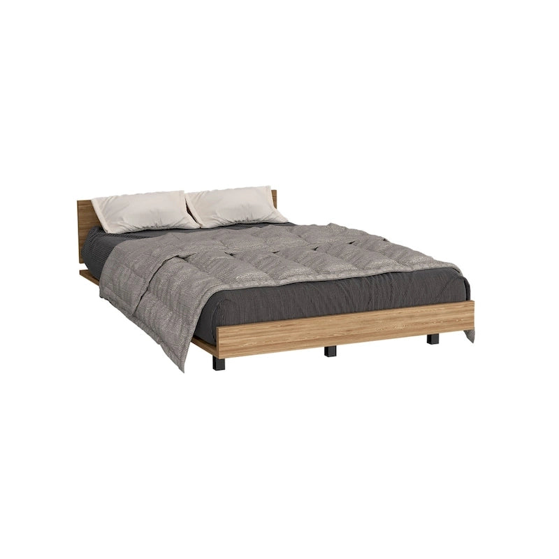 Lit double TUHOME Kaia avec tête de lit
