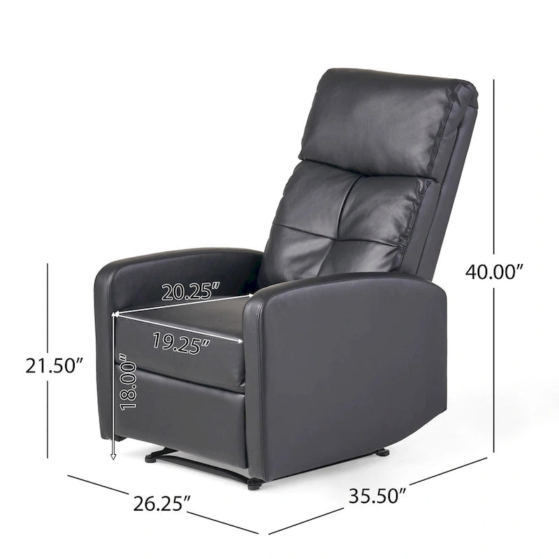 Fauteuil Club inclinable en similicuir Samedi par Christopher Knight Home