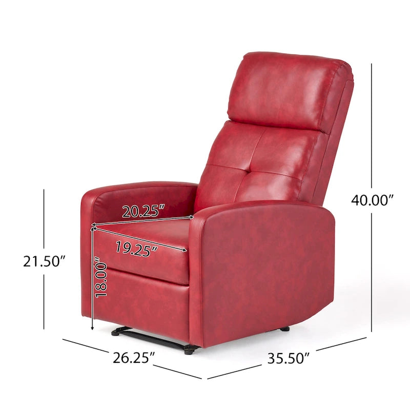 Fauteuil Club inclinable en similicuir Samedi par Christopher Knight Home