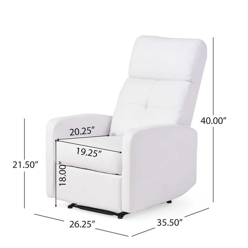 Fauteuil Club inclinable en similicuir Samedi par Christopher Knight Home