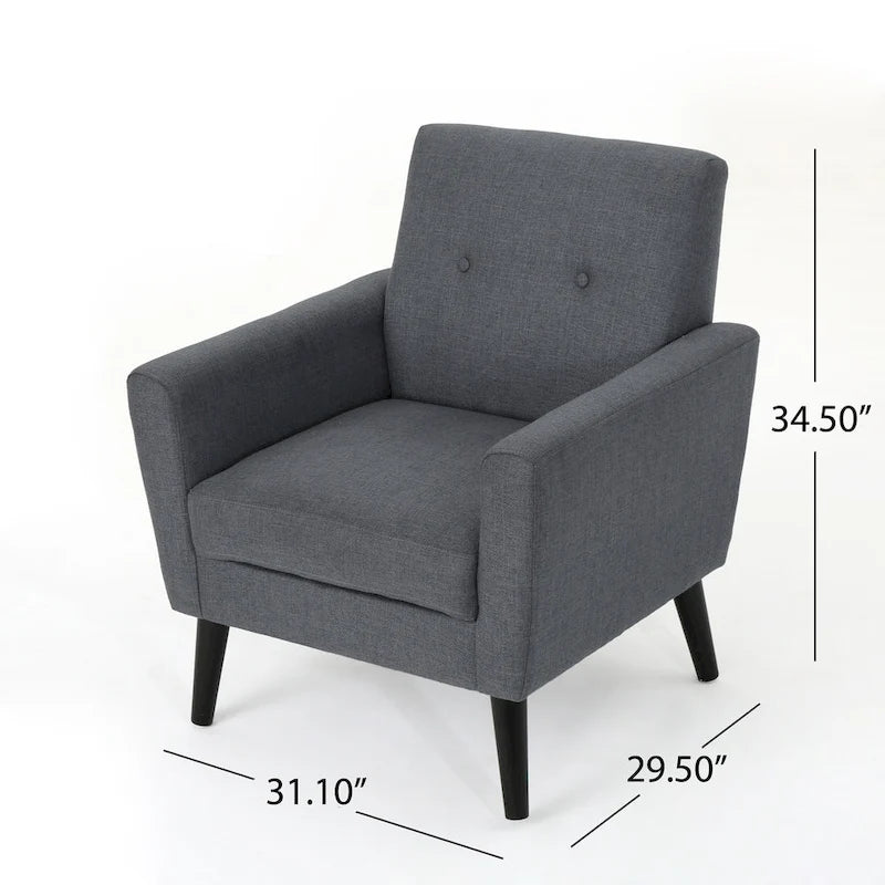 Fauteuil Club en Tissu Sienna Mid-century par Christopher Knight Home