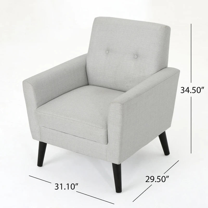 Fauteuil Club en Tissu Sienna Mid-century par Christopher Knight Home