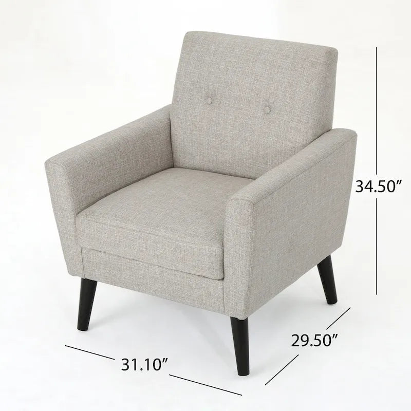 Fauteuil Club en Tissu Sienna Mid-century par Christopher Knight Home
