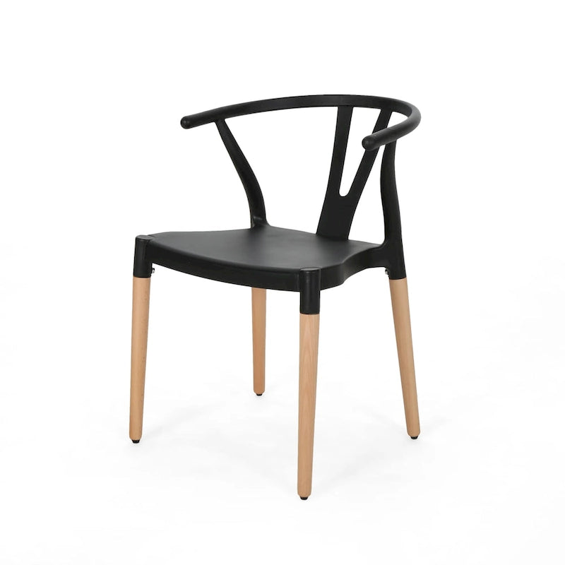 Chaises de salle à manger Mountfair Modern Wood Leg (Lot de 2) par Christopher Knight Home