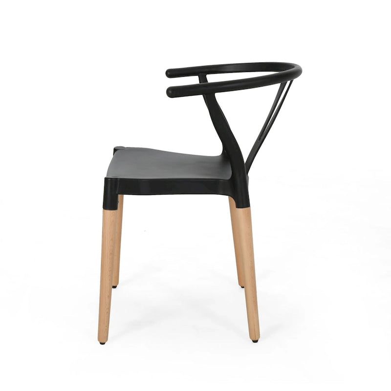 Chaises de salle à manger Mountfair Modern Wood Leg (Lot de 2) par Christopher Knight Home