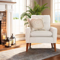 Fauteuil d'appoint Homall, Fauteuil Moderne en Tissu Rembourré avec Pieds en Bois, Chaise Longue pour Salon