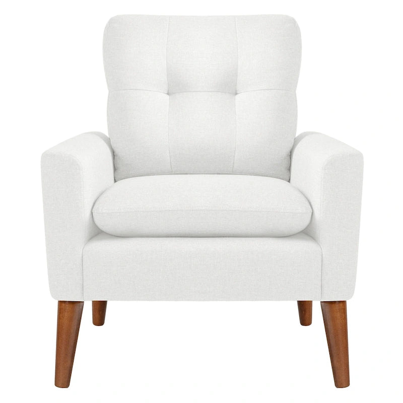 Fauteuil d'appoint Homall, Fauteuil Moderne en Tissu Rembourré avec Pieds en Bois, Chaise Longue pour Salon