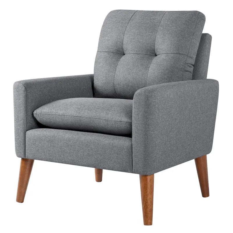 Fauteuil d'appoint Homall, Fauteuil Moderne en Tissu Rembourré avec Pieds en Bois, Chaise Longue pour Salon