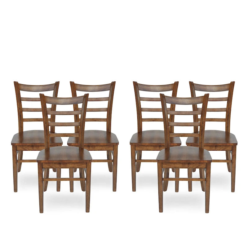 Chaises de salle à manger Prestage en hévéa (lot de 6) par Christopher Knight Home