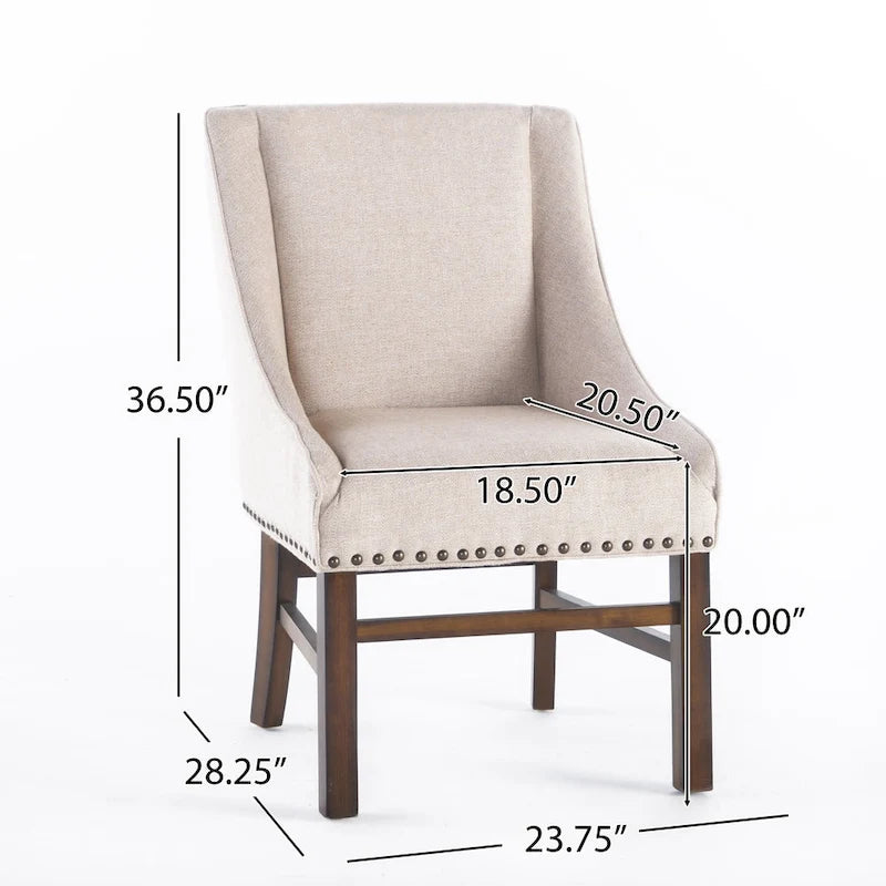 Chaise de salle à manger rembourrée contemporaine James par Christopher Knight Home