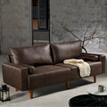 HOOOWOOO Canapé Rembourré de Style Mid-Century Modern avec Coussins Roulés