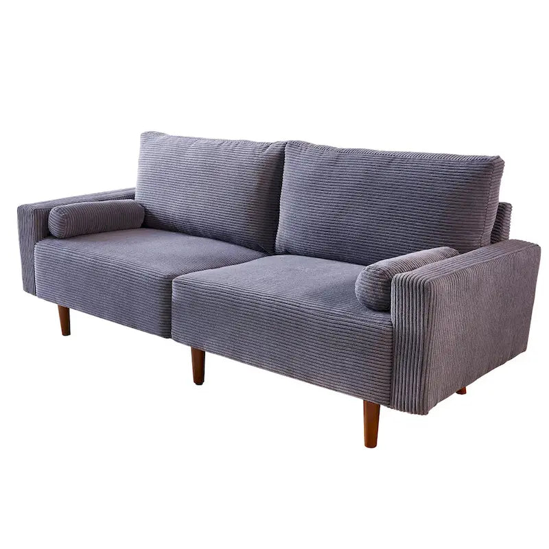 HOOOWOOO Canapé Rembourré de Style Mid-Century Modern avec Coussins Roulés