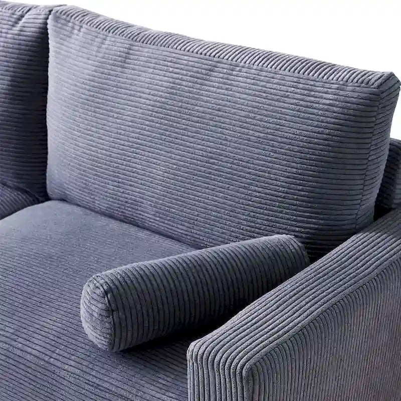 HOOOWOOO Canapé Rembourré de Style Mid-Century Modern avec Coussins Roulés