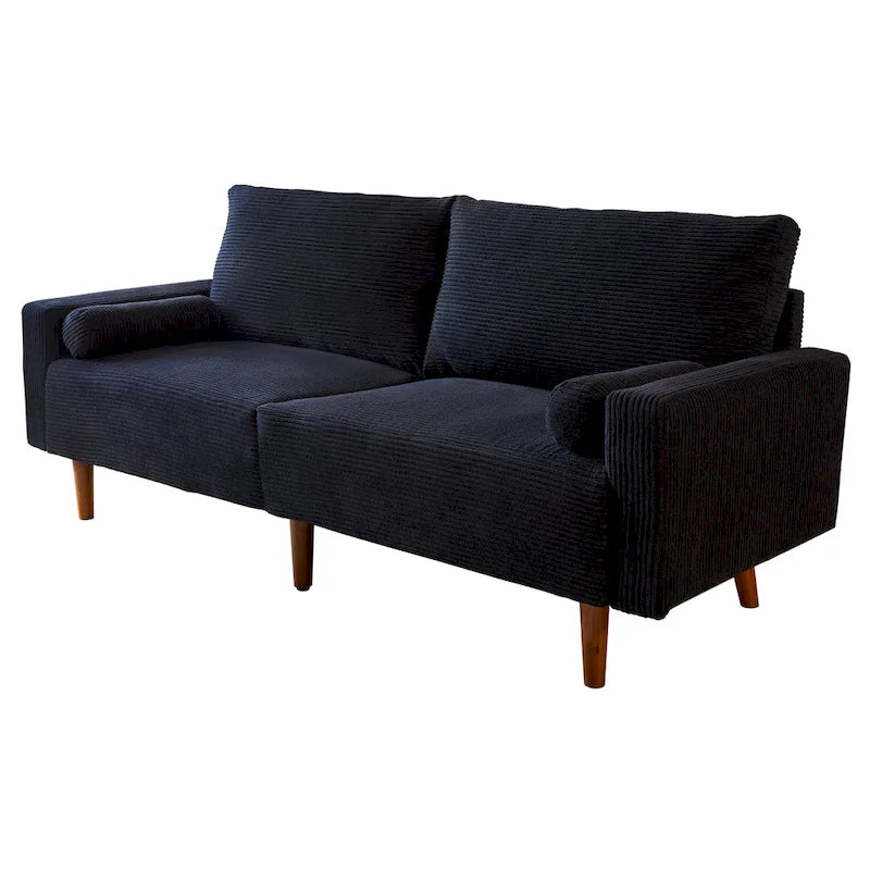 HOOOWOOO Canapé Rembourré de Style Mid-Century Modern avec Coussins Roulés