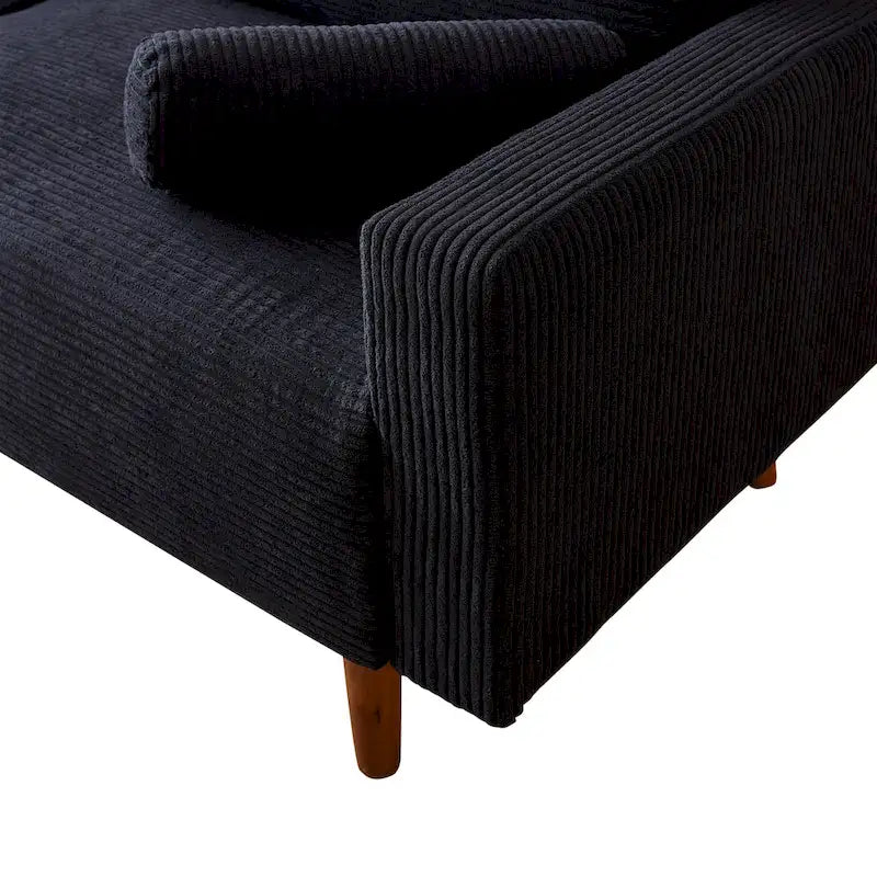 HOOOWOOO Canapé Rembourré de Style Mid-Century Modern avec Coussins Roulés