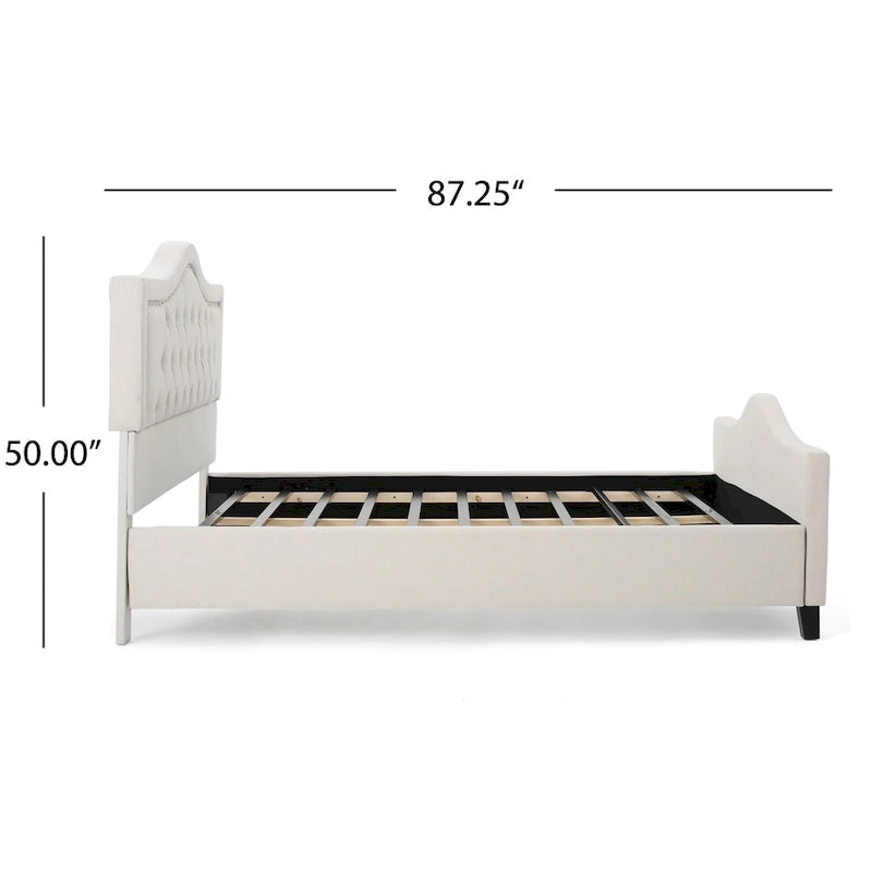 Lit capitonné Queen Size Virgil par Christopher Knight Home