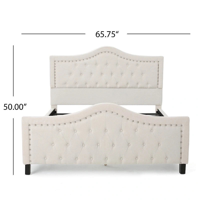 Lit capitonné Queen Size Virgil par Christopher Knight Home