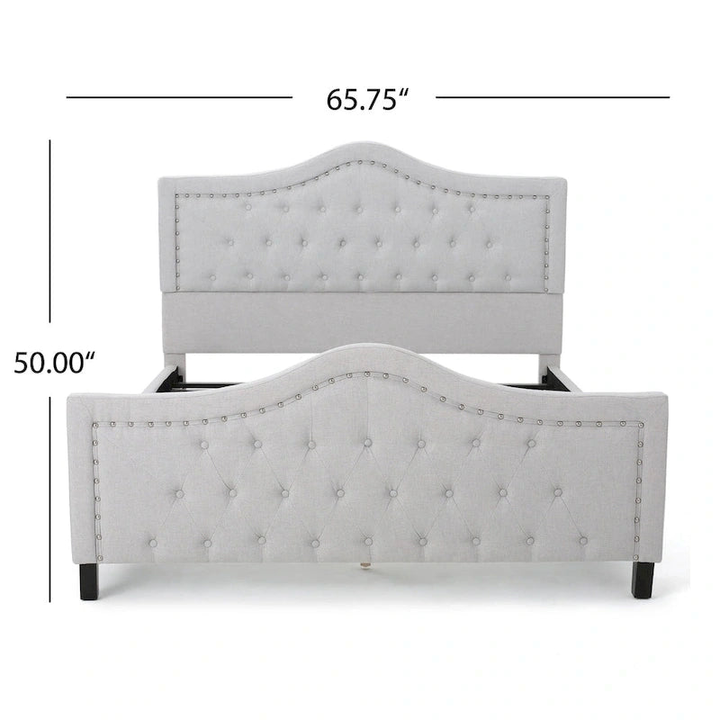 Lit capitonné Queen Size Virgil par Christopher Knight Home