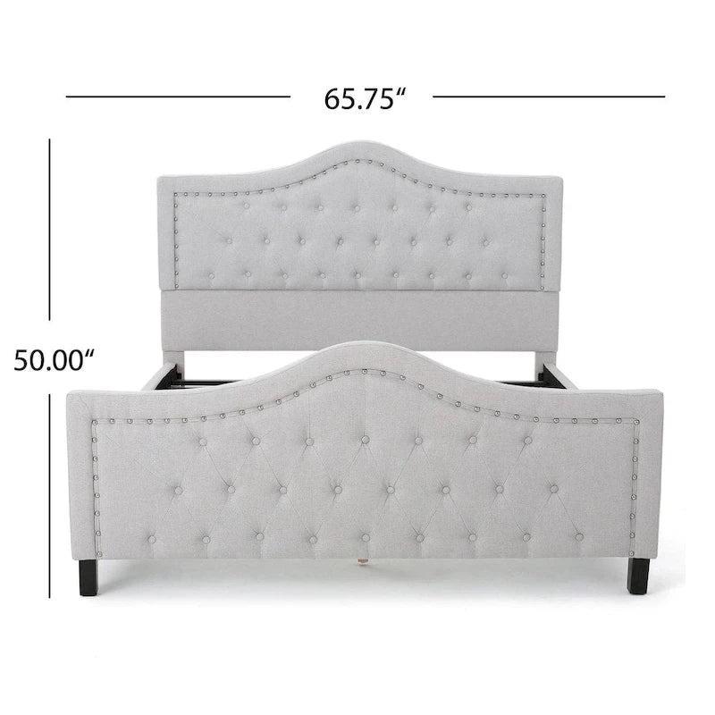 Lit capitonné Queen Size Virgil par Christopher Knight Home