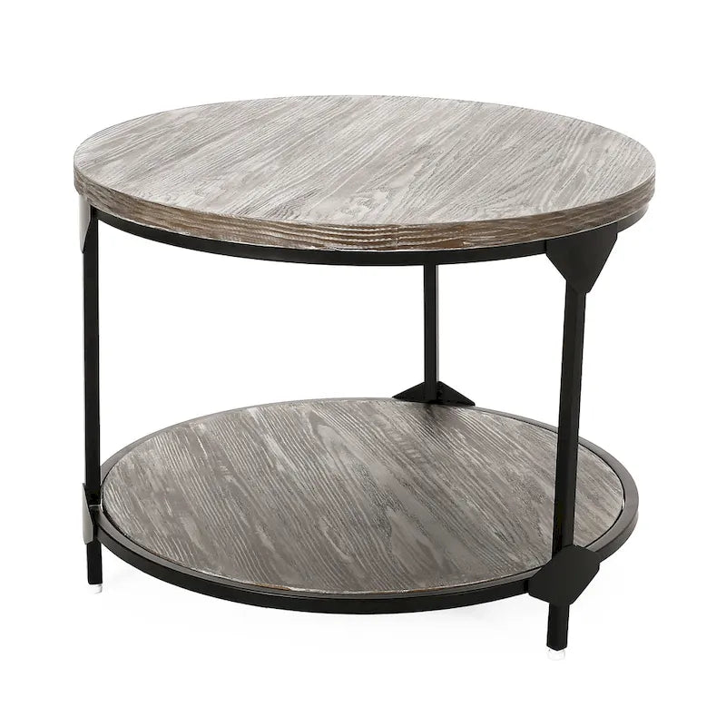 Table basse ronde moderne industrielle Cedarhurst par Christopher Knight Home