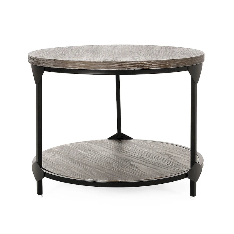 Table basse ronde moderne industrielle Cedarhurst par Christopher Knight Home