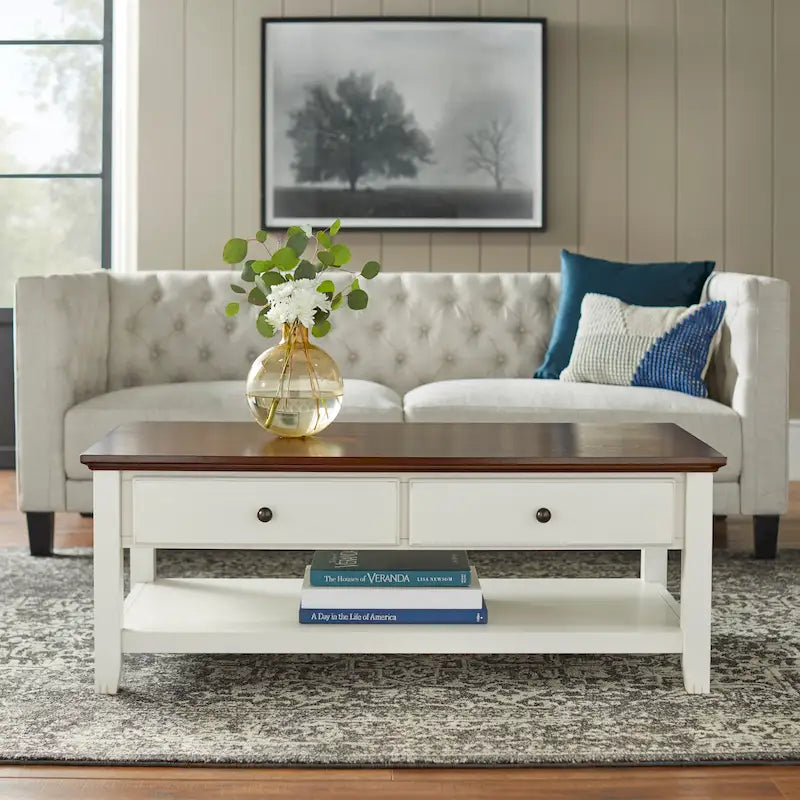 Table basse Simple Living Charleston - 18.1H x 47.6W x 23.6D