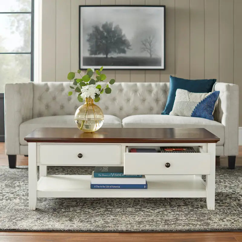 Table basse Simple Living Charleston - 18.1H x 47.6W x 23.6D