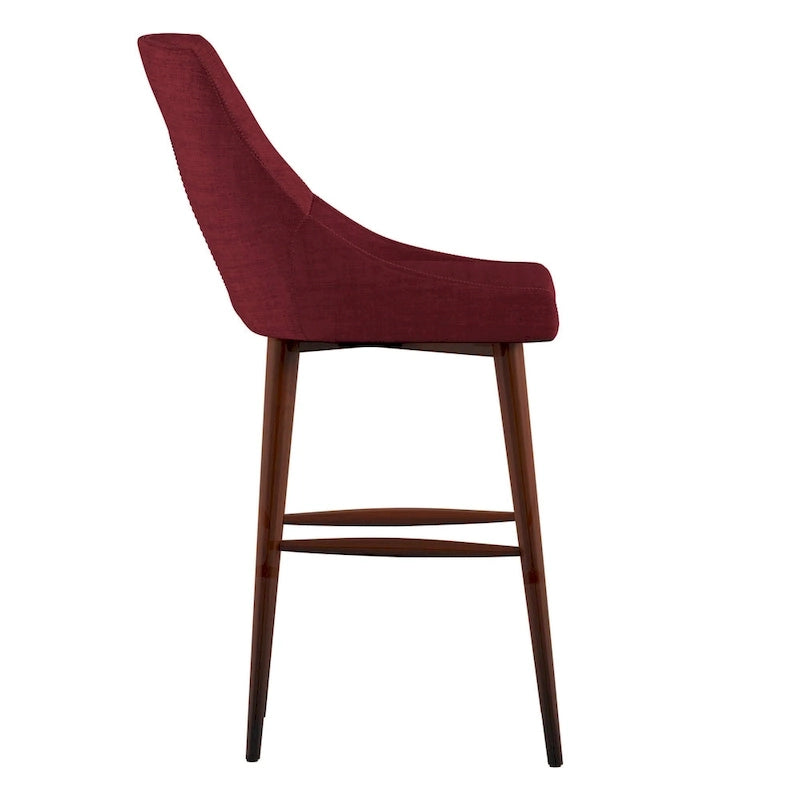 Tabourets de bar Sasha Espresso Barrel Back (ensemble de 2) iNSPIRE Q Modern