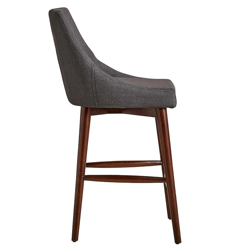 Tabourets de bar Sasha Espresso Barrel Back (ensemble de 2) iNSPIRE Q Modern