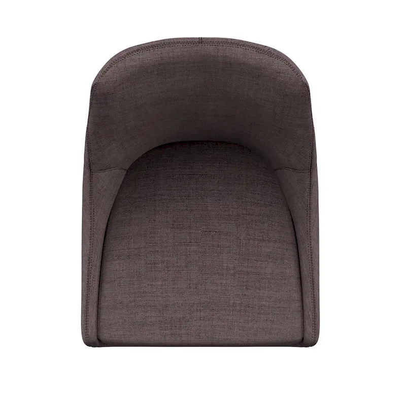 Tabourets de bar Sasha Espresso Barrel Back (ensemble de 2) iNSPIRE Q Modern