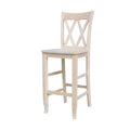 Tabouret à double dossier en X inachevé International Concepts