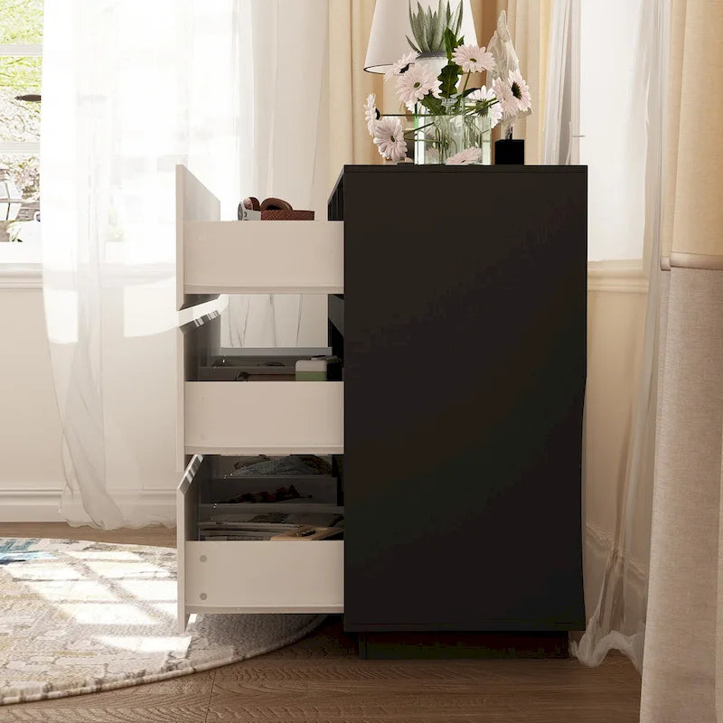 Commode moderne minimaliste à neuf tiroirs/six tiroirs, solution de rangement