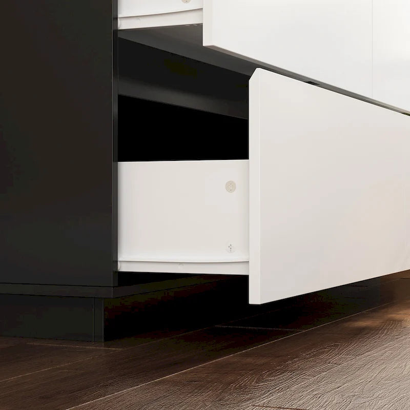 Commode moderne minimaliste à neuf tiroirs/six tiroirs, solution de rangement