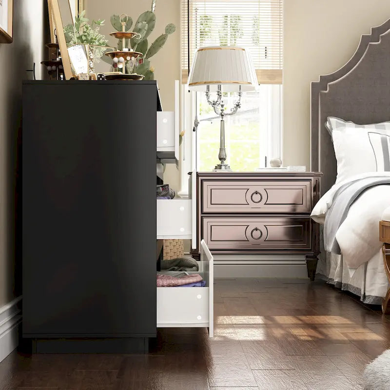 Commode moderne minimaliste à neuf tiroirs/six tiroirs, solution de rangement