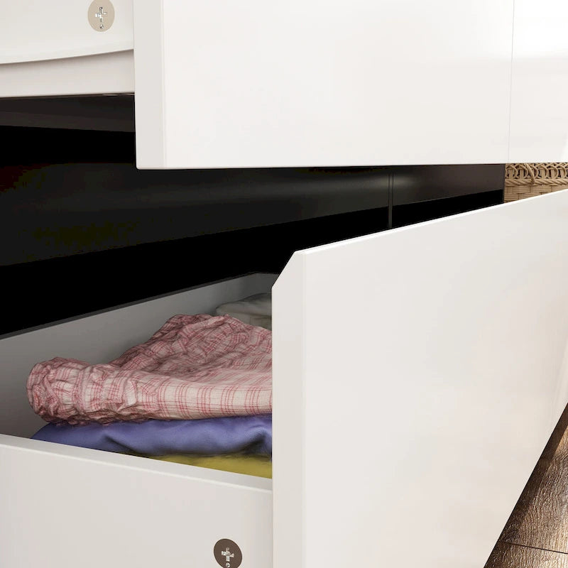 Commode moderne minimaliste à neuf tiroirs/six tiroirs, solution de rangement