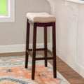 Tabouret de bar Linon Willamette en lin sans dossier de 32 po