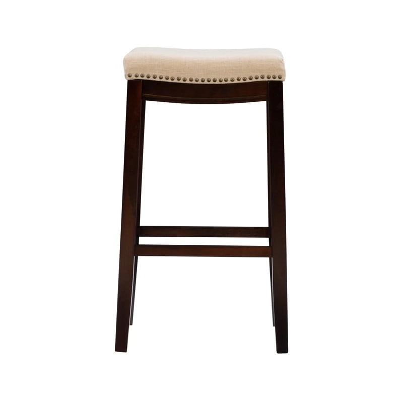 Tabouret de bar Linon Willamette en lin sans dossier de 32 po