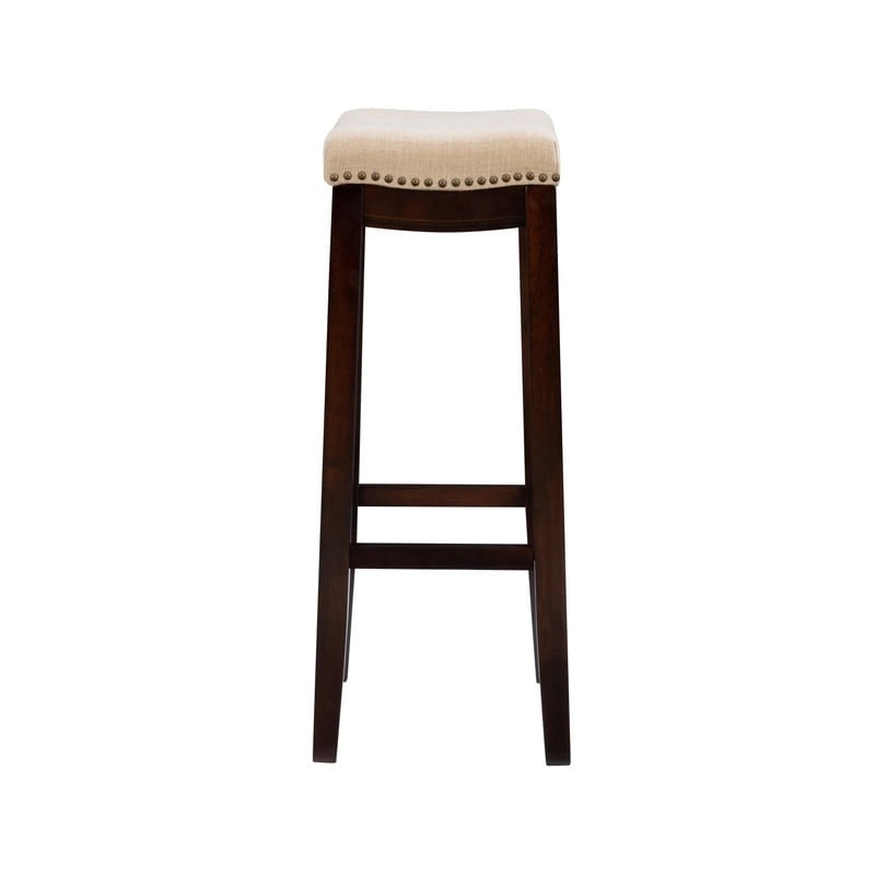Tabouret de bar Linon Willamette en lin sans dossier de 32 po