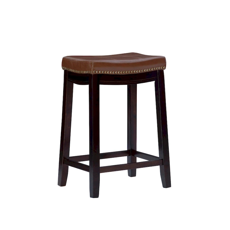 Tabouret de comptoir en similicuir cognac Linon Willamette