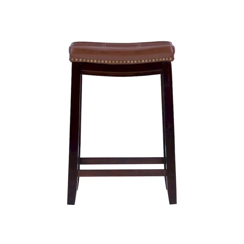 Tabouret de comptoir en similicuir cognac Linon Willamette