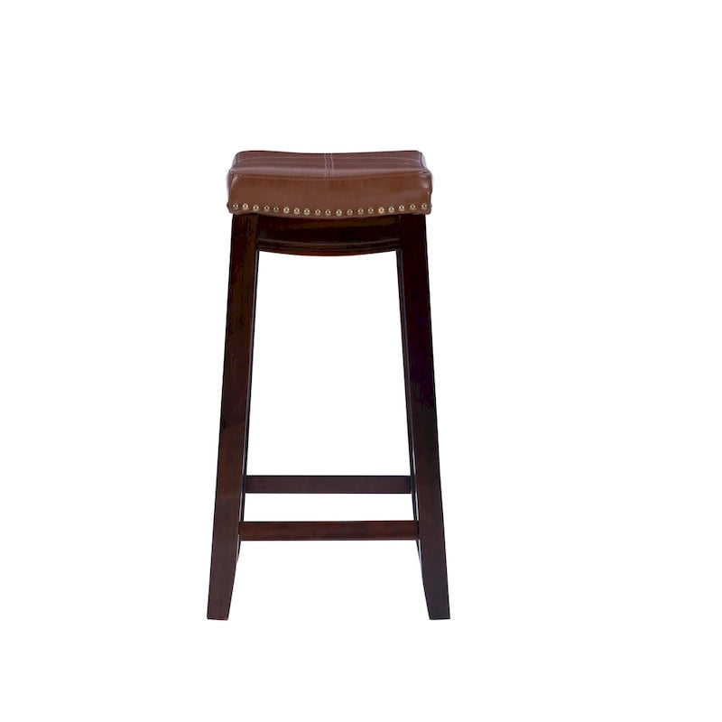 Tabouret de comptoir en similicuir cognac Linon Willamette