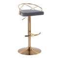 Tabouret de bar réglable Silver Orchid Charlotte Glam (lot de 2)