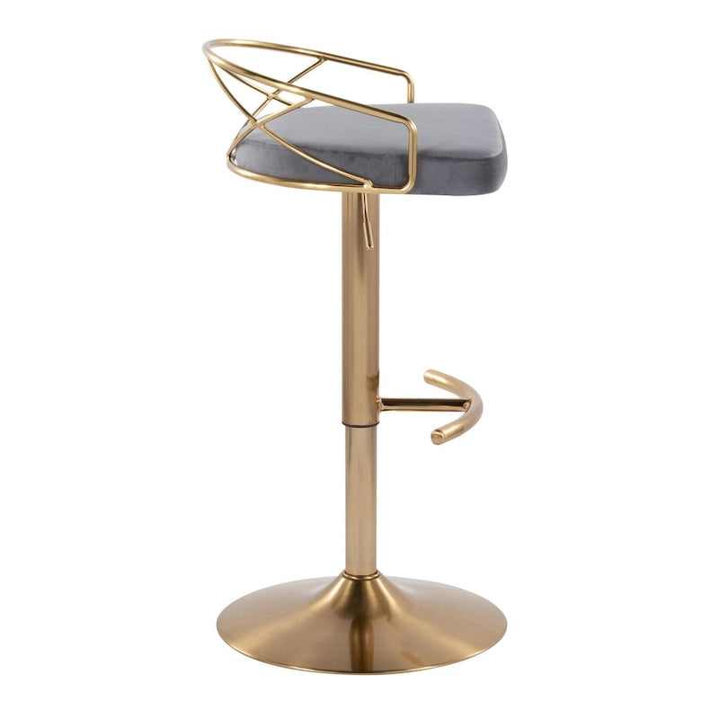 Tabouret de bar réglable Silver Orchid Charlotte Glam (lot de 2)
