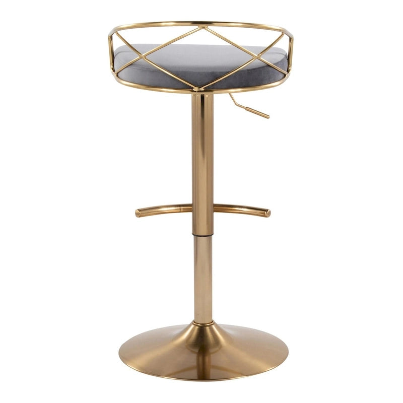 Tabouret de bar réglable Silver Orchid Charlotte Glam (lot de 2)