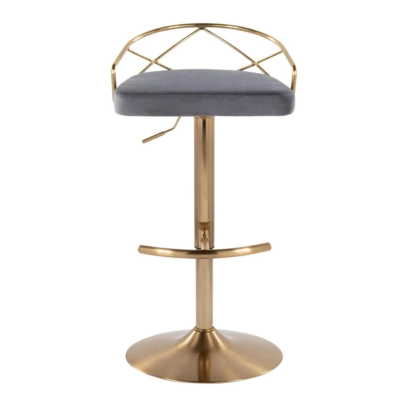 Tabouret de bar réglable Silver Orchid Charlotte Glam (lot de 2)