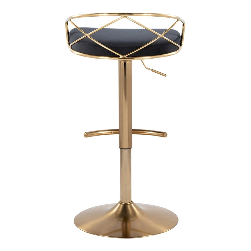 Tabouret de bar réglable Silver Orchid Charlotte Glam (lot de 2)