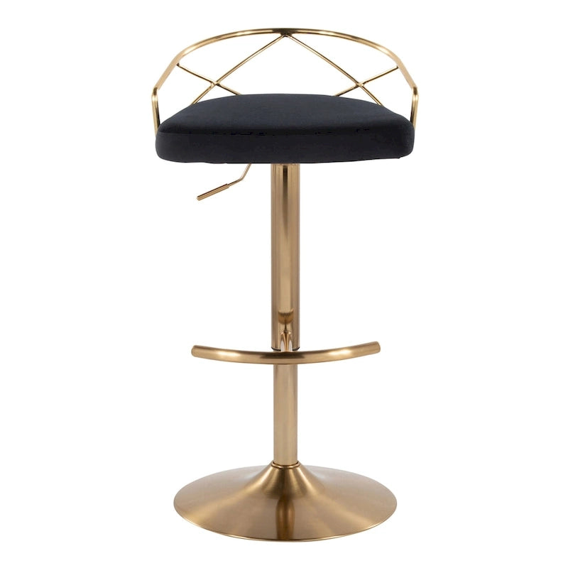 Tabouret de bar réglable Silver Orchid Charlotte Glam (lot de 2)